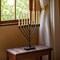 Vintiquewise Wall Mount 9-Branch Hanukkah Menorah, Mid-Century Elegant Illuminated Display, Decorative Judaica Accent and Meaningful Gift for Hanukkah Celebrations